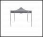 Sealey DG133 Dellonda Premium 3 x 3m Pop-Up Gazebo, PVC Coated, Water-Resistant Fabric, Supplied with Carry Bag, Rope, Stakes & Weight Bags - Grey Canopy