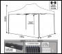 Sealey DG134 Dellonda Premium 3 x 4.5m Pop-Up Gazebo, Heavy Duty, PVC Coated, Water-Resistant Fabric, Supplied with Carry Bag, Rope, Stakes & Weight Bags - Beige Canopy