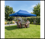 Sealey DG135 Dellonda Premium 3 x 4.5m Pop-Up Gazebo, Heavy Duty, PVC Coated, Water-Resistant Fabric, Supplied with Carry Bag, Rope, Stakes & Weight Bags - Blue Canopy