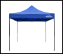 Sealey DG135 Dellonda Premium 3 x 4.5m Pop-Up Gazebo, Heavy Duty, PVC Coated, Water-Resistant Fabric, Supplied with Carry Bag, Rope, Stakes & Weight Bags - Blue Canopy