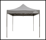 Sealey DG137 Dellonda Premium 3 x 4.5m Pop-Up Gazebo, Heavy Duty, PVC Coated, Water-Resistant Fabric, Supplied with Carry Bag, Rope, Stakes & Weight Bags - Grey Canopy