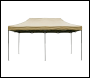 Sealey DG138 Dellonda Premium 3x6m Pop-Up Gazebo, Heavy Duty, PVC Coated, Water-Resistant Fabric Supplied with Carry Bag, Rope, Stakes & Weight Bags - Beige Canopy