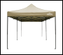 Sealey DG138 Dellonda Premium 3x6m Pop-Up Gazebo, Heavy Duty, PVC Coated, Water-Resistant Fabric Supplied with Carry Bag, Rope, Stakes & Weight Bags - Beige Canopy