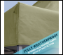 Sealey DG138 Dellonda Premium 3x6m Pop-Up Gazebo, Heavy Duty, PVC Coated, Water-Resistant Fabric Supplied with Carry Bag, Rope, Stakes & Weight Bags - Beige Canopy