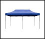 Sealey DG139 Dellonda Premium 3x6m Pop-Up Gazebo, Heavy Duty, PVC Coated, Water-Resistant Fabric, Supplied with Carry Bag, Rope, Stakes & Weight Bags - Blue Canopy