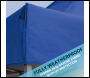 Sealey DG139 Dellonda Premium 3x6m Pop-Up Gazebo, Heavy Duty, PVC Coated, Water-Resistant Fabric, Supplied with Carry Bag, Rope, Stakes & Weight Bags - Blue Canopy