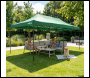 Sealey DG140 Dellonda Premium 3x6m Pop-Up Gazebo, Heavy Duty, PVC Coated, Water-Resistant Fabric, Supplied with Carry Bag, Rope, Stakes & Weight Bags - Dark Green Canopy