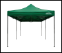 Sealey DG140 Dellonda Premium 3x6m Pop-Up Gazebo, Heavy Duty, PVC Coated, Water-Resistant Fabric, Supplied with Carry Bag, Rope, Stakes & Weight Bags - Dark Green Canopy