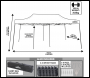 Sealey DG140 Dellonda Premium 3x6m Pop-Up Gazebo, Heavy Duty, PVC Coated, Water-Resistant Fabric, Supplied with Carry Bag, Rope, Stakes & Weight Bags - Dark Green Canopy