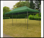 Sealey DG140 Dellonda Premium 3x6m Pop-Up Gazebo, Heavy Duty, PVC Coated, Water-Resistant Fabric, Supplied with Carry Bag, Rope, Stakes & Weight Bags - Dark Green Canopy