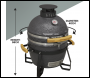 Sealey DG158 Dellonda Deluxe 16 inch (40cm) Ceramic Kamado Style BBQ