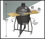 Sealey DG159 Dellonda Deluxe 22 inch (56cm) Ceramic Kamado Style BBQ with Wheeled Stand