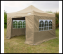 Sealey DG160 Dellonda Premium 2x2m Pop-Up Gazebo & Side Walls, PVC Coated, Water-Resistant Fabric, Supplied with Carry Bag, Rope, Stakes & Weight Bags - Beige