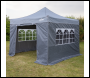 Sealey DG163 Dellonda Premium 2x2m Pop-Up Gazebo & Side Walls, PVC Coated, Water-Resistant Fabric, Supplied with Carry Bag, Rope, Stakes & Weight Bags - Grey