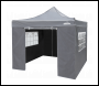 Sealey DG163 Dellonda Premium 2x2m Pop-Up Gazebo & Side Walls, PVC Coated, Water-Resistant Fabric, Supplied with Carry Bag, Rope, Stakes & Weight Bags - Grey