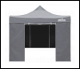Sealey DG163 Dellonda Premium 2x2m Pop-Up Gazebo & Side Walls, PVC Coated, Water-Resistant Fabric, Supplied with Carry Bag, Rope, Stakes & Weight Bags - Grey