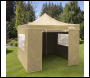 Sealey DG164 Dellonda Premium 3x3m Pop-Up Gazebo & Side Walls, PVC Coated, Water-Resistant Fabric with Carry Bag, Rope, Stakes & Weight Bags - Beige