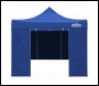 Sealey DG165 Dellonda Premium 3x3m Pop-Up Gazebo & Side Walls, PVC Coated, Water-Resistant Fabric with Carry Bag, Rope, Stakes & Weight Bags - Blue