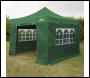 Sealey DG166 Dellonda Premium 3x3m Pop-Up Gazebo & Side Walls, PVC Coated, Water-Resistant Fabric with Carry Bag, Rope, Stakes & Weight Bags - Green
