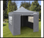 Sealey DG167 Dellonda Premium 3x3m Pop-Up Gazebo & Side Walls, PVC Coated, Water-Resistant Fabric with Carry Bag, Rope, Stakes & Weight Bags - Grey