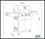 Sealey DG16 Dellonda 3 Burner Deluxe Gas BBQ Grill with Piezo Ignition & Thermometer - Stainless Steel