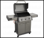 Sealey DG16 Dellonda 3 Burner Deluxe Gas BBQ Grill with Piezo Ignition & Wheels - Stainless Steel