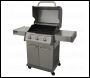 Sealey DG16 Dellonda 3 Burner Deluxe Gas BBQ Grill with Piezo Ignition & Wheels - Stainless Steel