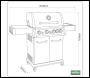 Sealey DG17 Dellonda 4+1 Burner Deluxe Gas BBQ Grill with Piezo Ignition & Thermometer - Stainless Steel