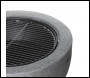 Sealey DG189 Dellonda Round MgO Fire Pit with BBQ Grill & Safety Mesh Screen 60cm - Dark Grey
