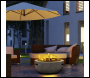 Sealey DG189 Dellonda Round MgO Fire Pit with BBQ Grill, Ø60cm, Safety Mesh Screen - Dark Grey