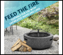 Sealey DG189 Dellonda Round MgO Fire Pit with BBQ Grill, Ø60cm, Safety Mesh Screen - Dark Grey