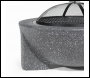 Sealey DG191 Dellonda Round MgO Fire Pit with BBQ Grill, Ø75cm, Safety Mesh Screen - Dark Grey