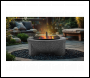 Sealey DG191 Dellonda Round MgO Fire Pit with BBQ Grill, Ø75cm, Safety Mesh Screen - Dark Grey