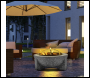 Sealey DG191 Dellonda Round MgO Fire Pit with BBQ Grill, Ø75cm, Safety Mesh Screen - Dark Grey