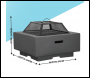 Sealey DG193 Dellonda Square MgO Fire Pit with BBQ Grill, Safety Mesh Screen - Dark Grey