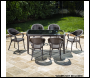 Sealey DG206 Dellonda Weather-Resistant Polypropylene/Fibreglass Dining Table with Tempered Glass Top - Dark Brown