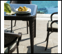 Sealey DG206 Dellonda Weather-Resistant Polypropylene/Fibreglass Dining Table with Tempered Glass Top - Dark Brown