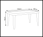 Sealey DG206 Dellonda Weather-Resistant Polypropylene/Fibreglass Dining Table with Tempered Glass Top - Dark Brown