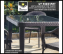 Sealey DG206 Dellonda Weather-Resistant Polypropylene/Fibreglass Dining Table with Tempered Glass Top - Dark Brown