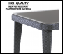 Sealey DG209 Dellonda Weather-Resistant Polypropylene/Fibreglass Dining Tables with Tempered Glass Top 150 x 90 x 76cm - Anthracite