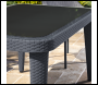Sealey DG209 Dellonda Weather-Resistant Polypropylene/Fibreglass Dining Tables with Tempered Glass Top 150 x 90 x 76cm - Anthracite