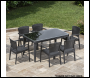 Sealey DG209 Dellonda Weather-Resistant Polypropylene/Fibreglass Dining Tables with Tempered Glass Top 150 x 90 x 76cm - Anthracite