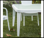 Sealey DG210 Dellonda Weather-Resistant Polypropylene/Fibreglass Dining Table with Tempered Glass Top - Ivory White