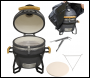 Sealey DG235 Dellonda Deluxe 16 inch (40cm) Ceramic Kamado Style BBQ, Cover, Grid Gripper, Heat Deflector & Heat Deflector Support