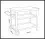 Sealey DG263 Dellonda Plancha Trolley with Utensil Holder - Stainless Steel Top