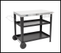 Sealey DG263 Dellonda Plancha Trolley with Utensil Holder - Stainless Steel Top