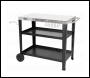 Sealey DG263 Dellonda Plancha Trolley with Utensil Holder - Stainless Steel Top