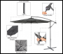 Sealey DG264 Dellonda Banana Parasol with Cover 3m - Grey