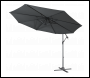 Sealey DG264 Dellonda Banana Parasol with Cover 3m - Grey
