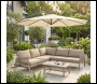 Sealey DG265 Dellonda Banana Parasol with Cover 3m - Cream
